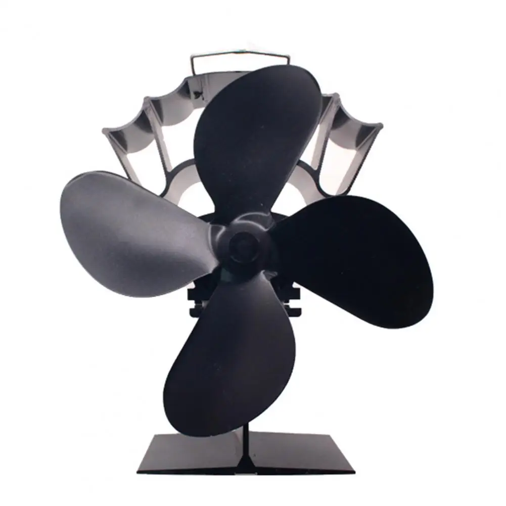 

Innovative Heat Powered Fan Stoves Convenient Alumina Saving Fuel 4 Cutter Fireplace Fan for Wall