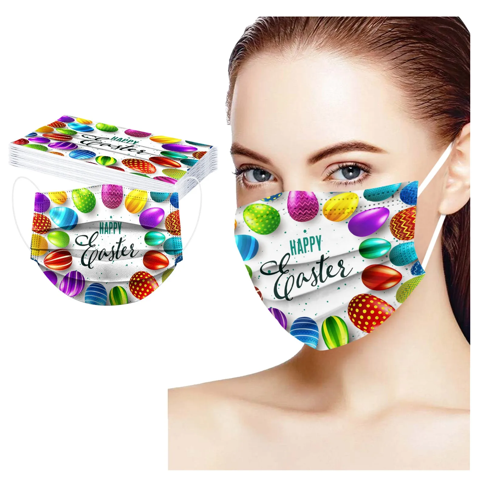 50PCS Adult Fashion Disposable Non-Woven Fabric Mask Facial 3 Layers Personal Face Mouth Masks Masque Mascarilla | Красота и здоровье