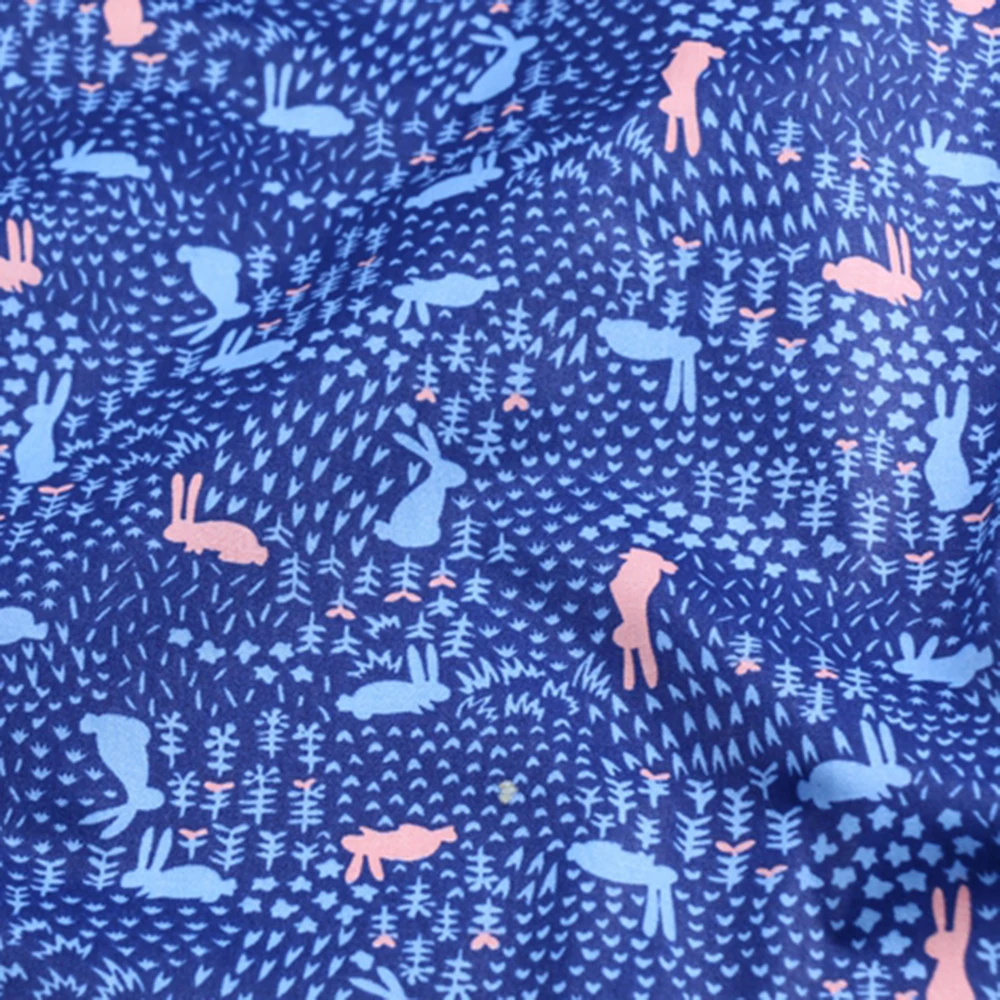 Японская ткань темно-синяя звезда 100% хлопчатобумажная для шитья ручной работы