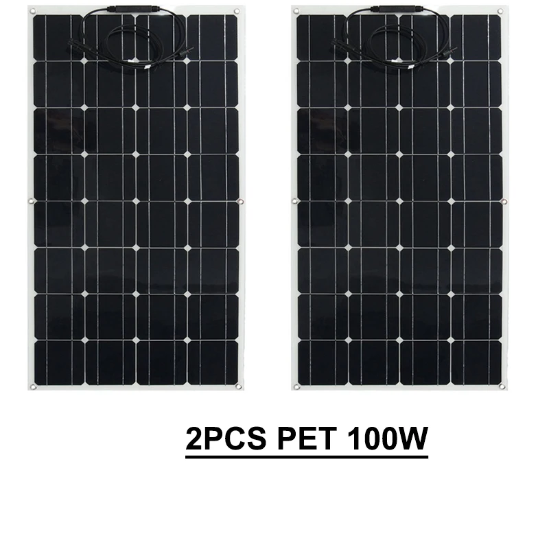 Недавно 100w 200w Гибкая солнечная батарея по оптовочной ценеоп 18V 12V зарядное устройство на солнечных батареях, монокристаллическая панель солнечной батареи, солнечная система для дома комплект