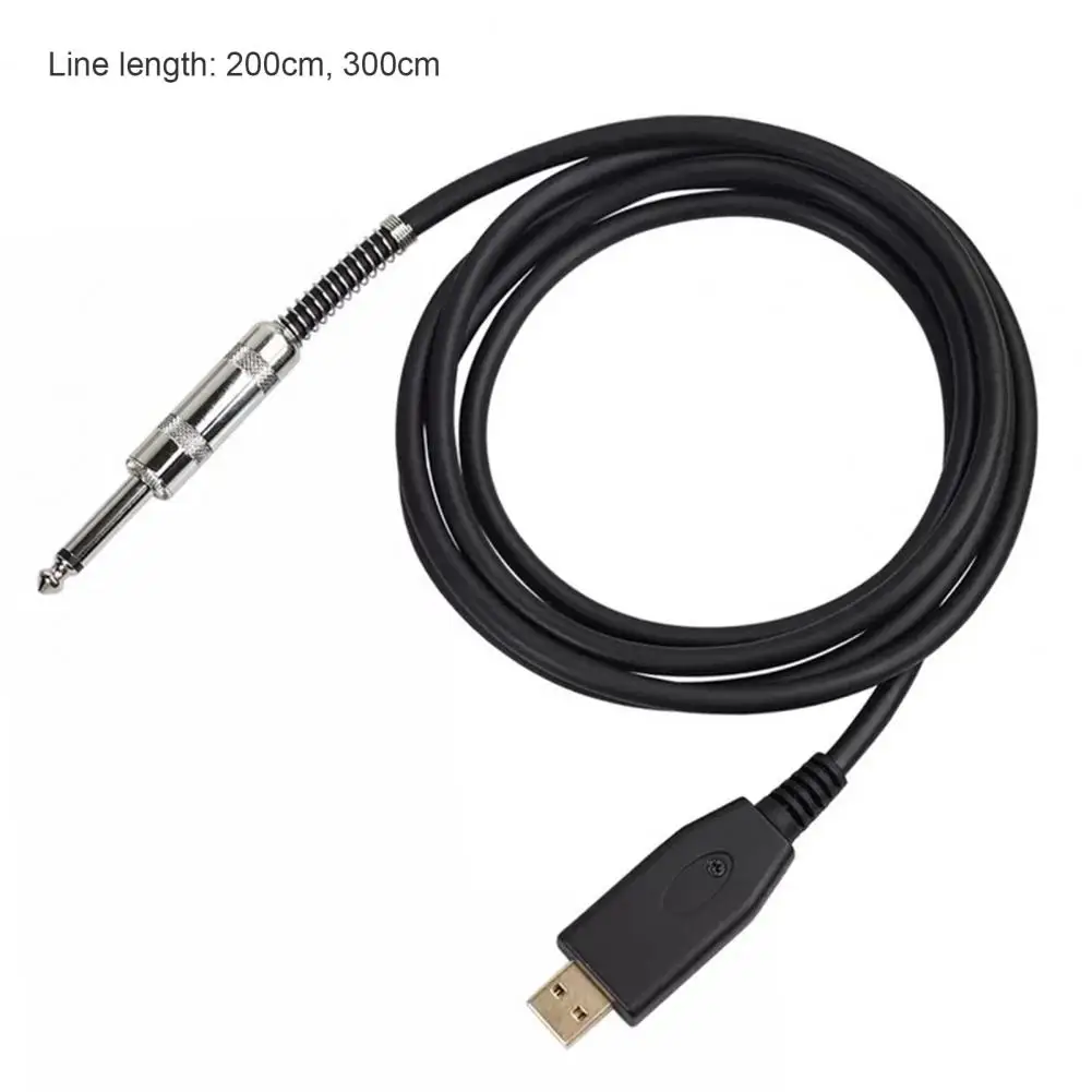 

Audio AUX Cable Anti-interference Driver-free USB to 6.35mm Male to Male Guitar Cable for Laptops