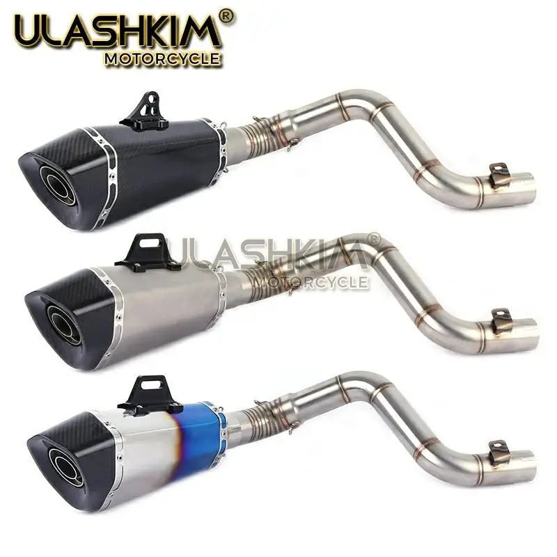 Мотоцикл из углеродного волокна выхлопная система средняя труба без шнуровки