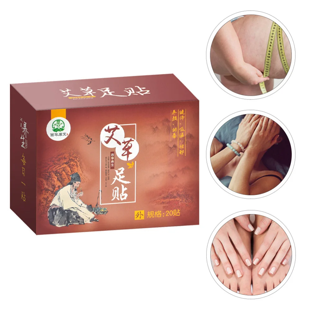

20 Pcs Wormwood Foot Pads Ginger Foot Patch Foot Relieving Fatigue Stickers