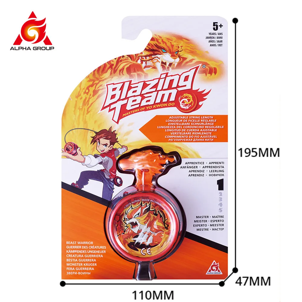 Blazing Team Beast Warrior Series Magic YoYo Polyester String Funny Professional Kids Toys For Boys Children Gifts yo-yo | Игрушки и