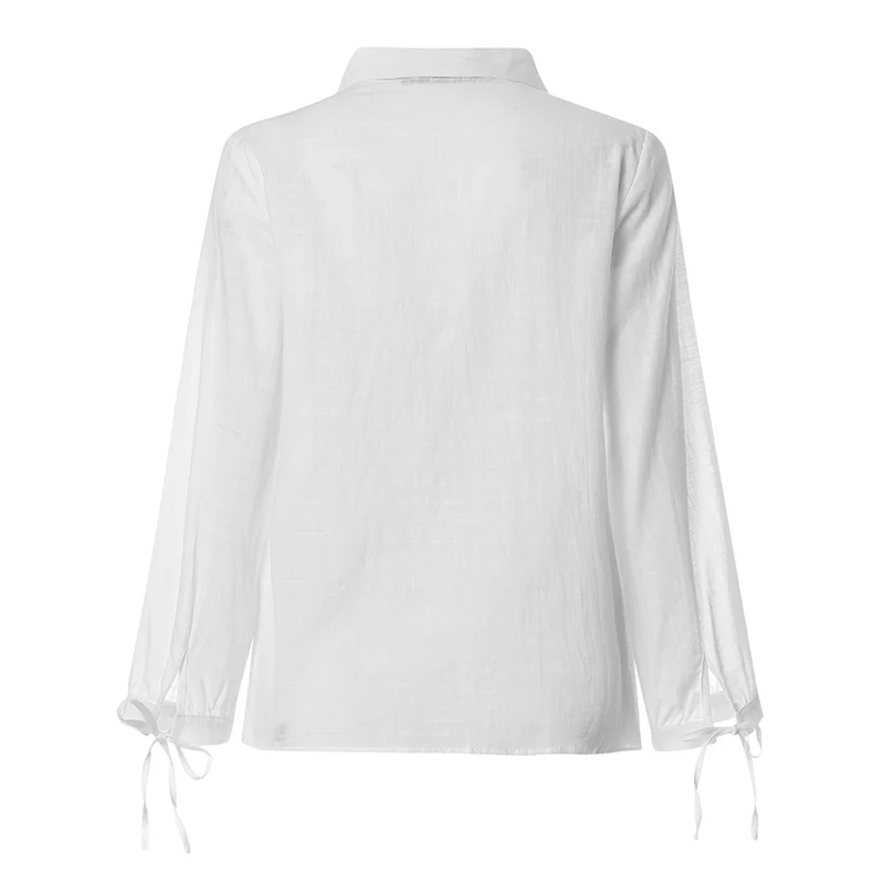 S-5XL, женские блузки, винтажные, хлопковые топы, cellumia,, Осенние, с длинным рукавом, женские рубашки, с отворотом, на шее, повседневные, на пуговицах, свободные, одноцветные, блузы