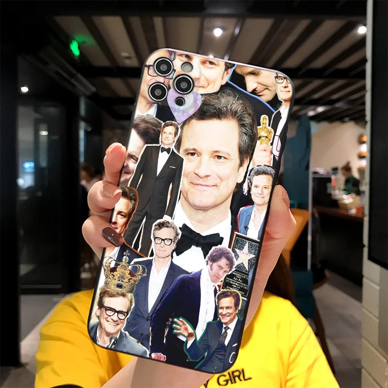 

For iPhone Colin Firth Collage Print Soft Matt Apple Case 6 7 8 11 12 Plus Pro X XR MAX 2021 Cover