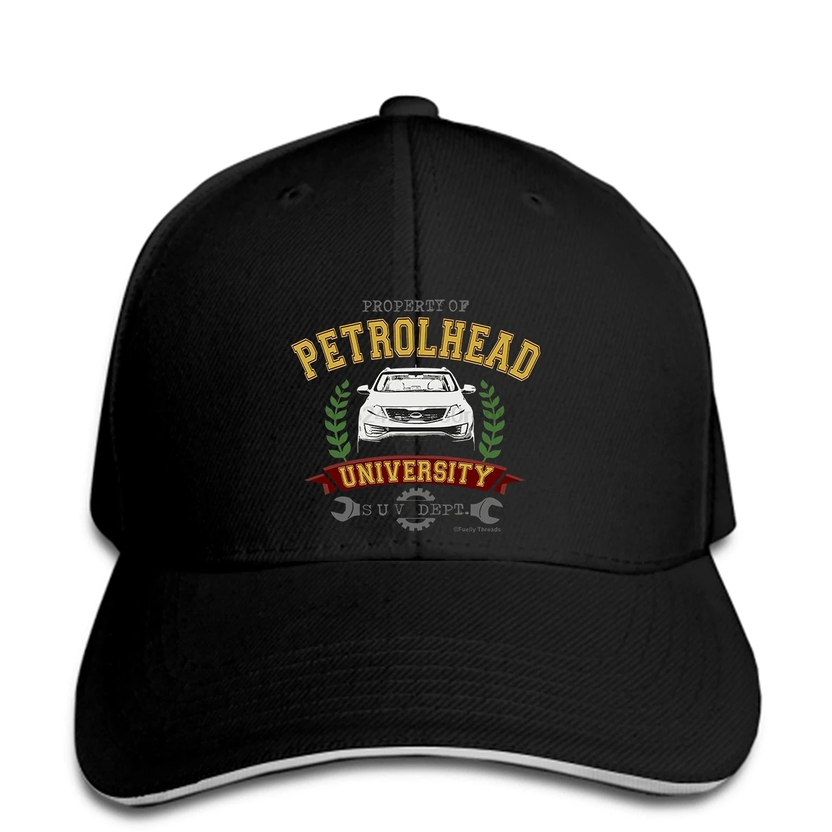 

Baseball Cap Car Property of Petrolhead University SUV Dept. Kia Sportage gift Snapback hat peaked