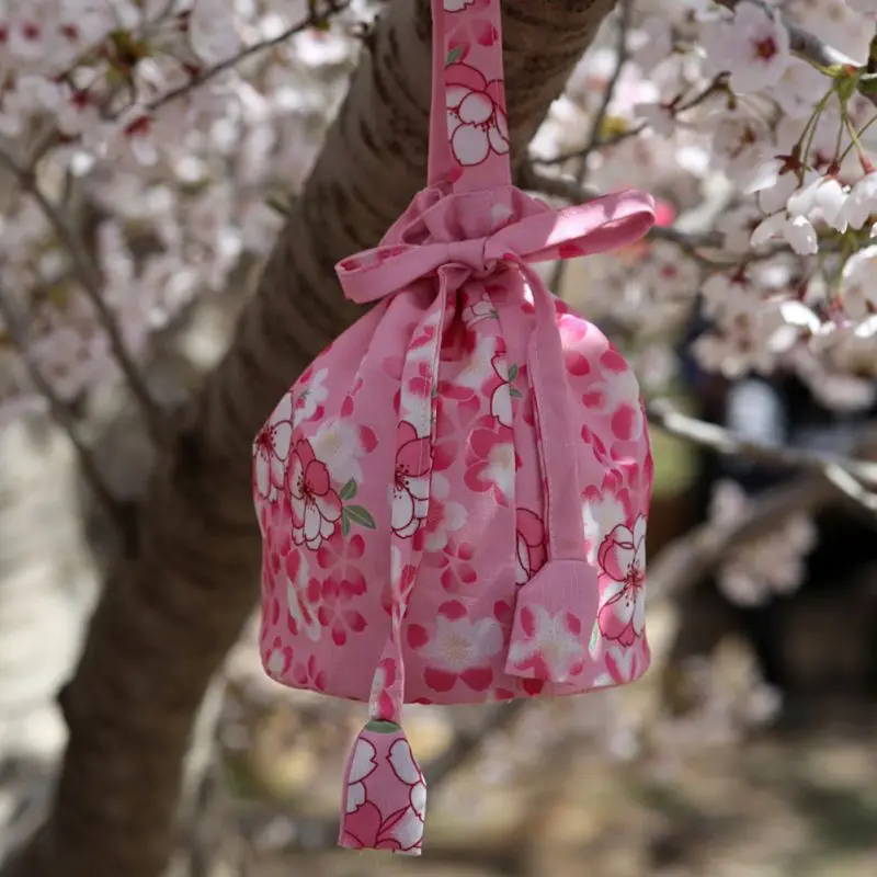 Японское кимоно с принтом юката подарочные сумки на шнурке Рождественские Сумки