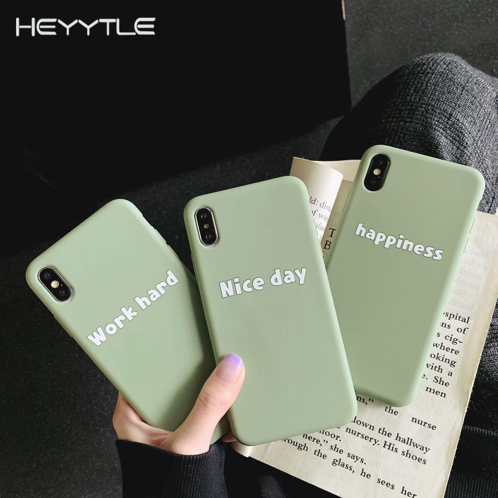 Heyytle Мягкий ТПУ чехол с буквами и цветами для iPhone 7 8 Plus XS Max XR X 6 S ультра тонкий