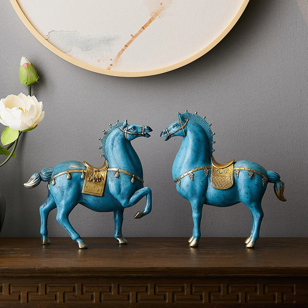 

Sculpture Horses Chinese Home Decoration Statues and Sculptures Decoration Sculpture Figurines for Home Resin Statue Horse Decor
