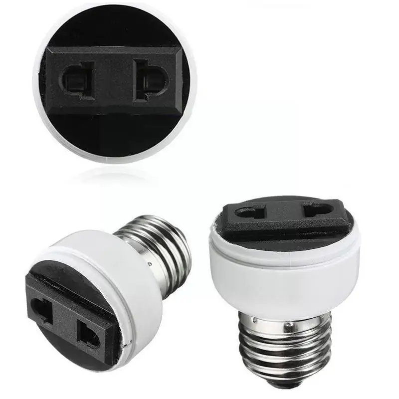 

1pc E27 Lamp Light Socket Holder Screw Bulb Convert Eu Hot To Power To Us Sale Outlet Female Q8e7