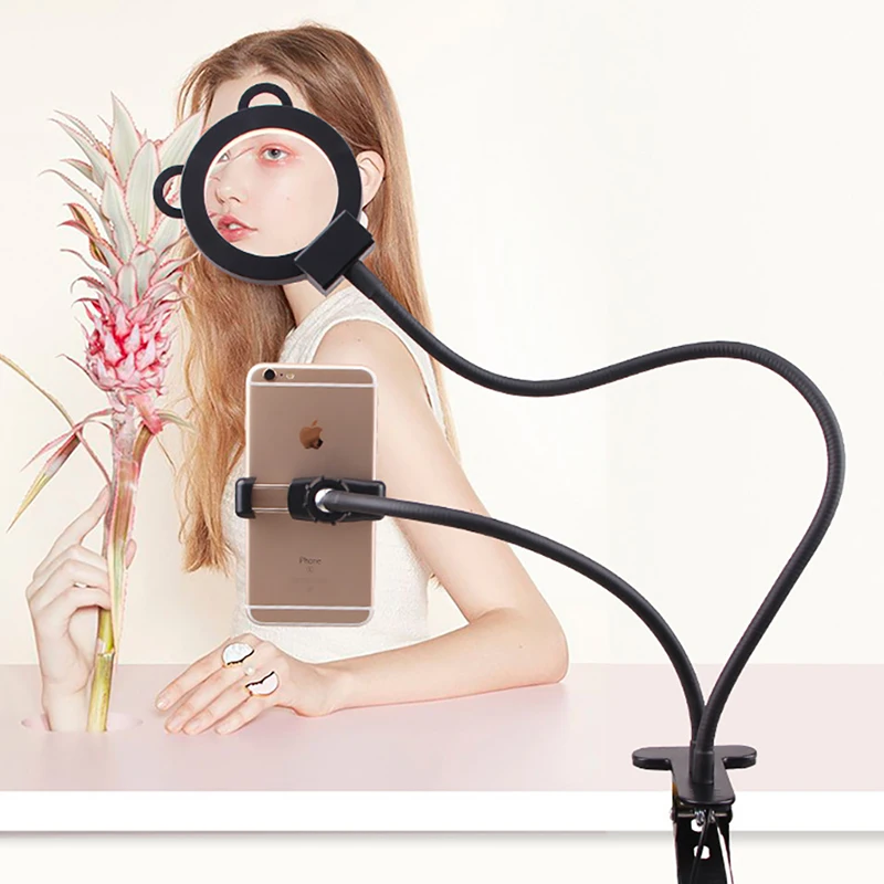 MAMEN фотостудия селфи кольцо свет LED с держателем сотового телефона для Youtube Live Stream