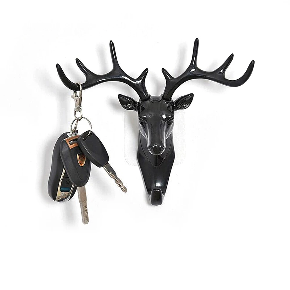 Wall Hanging Vintage Deer Head Antlers for Clothes Hat Scarf Key Horns Hanger Decoration | Дом и сад