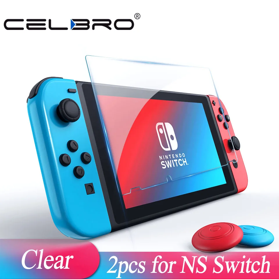 2pcs HD Glass Защитное стекло для экрана, закаленное стекло с переключателем, закаленное стекло для Nintendo NS, Защитное стекло для экрана с переключателем, сенсорная пленка HD - Цвет: 2pcs HD Glass