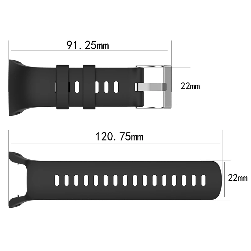 

Replacement Silicone Watch Strap Band for SUUNTO Spartan Trainer / Trainer Wrist HR Sports Watch Tools