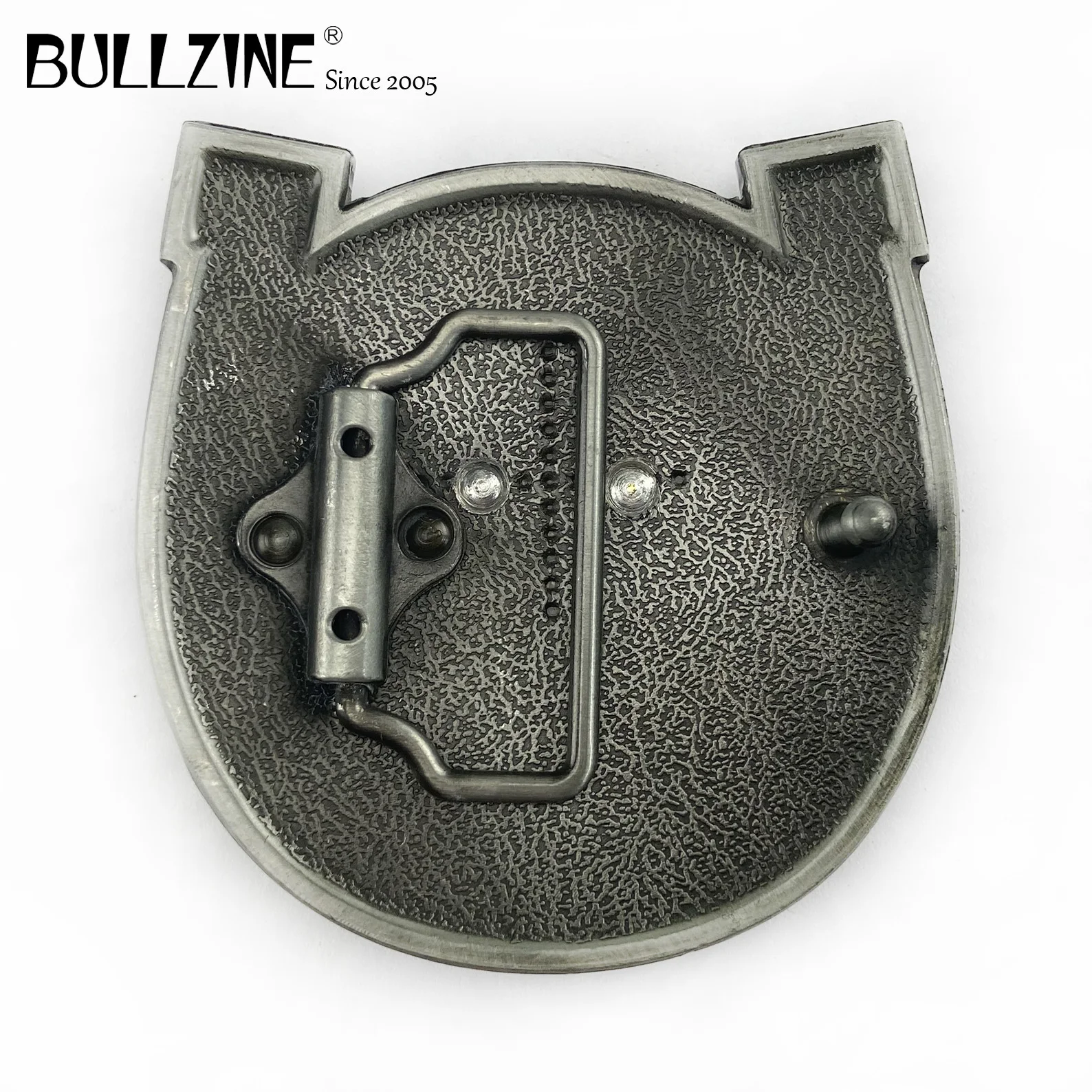 Bullzine Zinc alloy western Horse head belt buckle with pewter finish FP-03623 for 4cm width snap on | Дом и сад