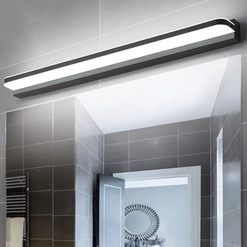 

Modern led bathroom mirror lamp, 42 / 62 / 72 / 120cm wall lamp, AC85-265V stainless steel, black and white