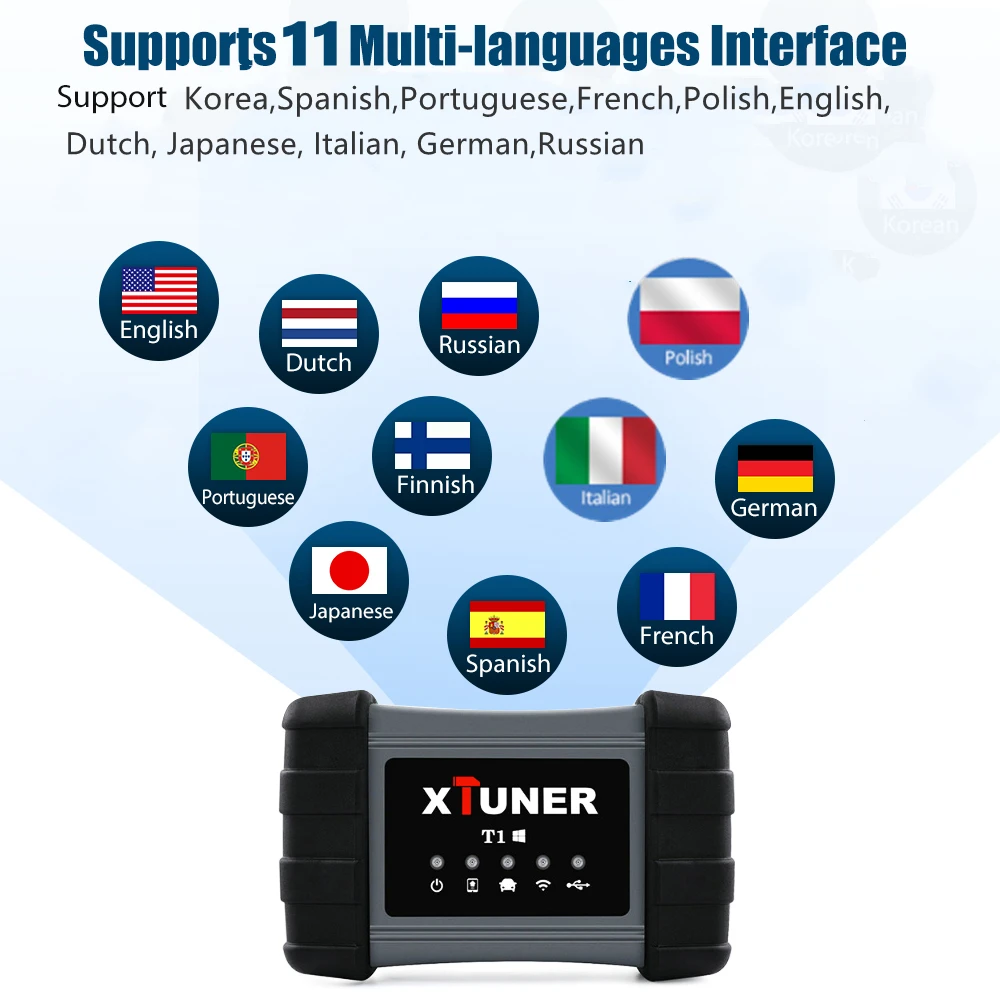 Сканер для диагностики тяжелых грузовиков Xtuner T1 Автомобильный сканер ABS подушка