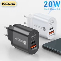 pd 20w usb fast charger quick charge 3 0 pd type c 2port fast charger wall adapter for iphone 12 samsung xiaomi mobile phone