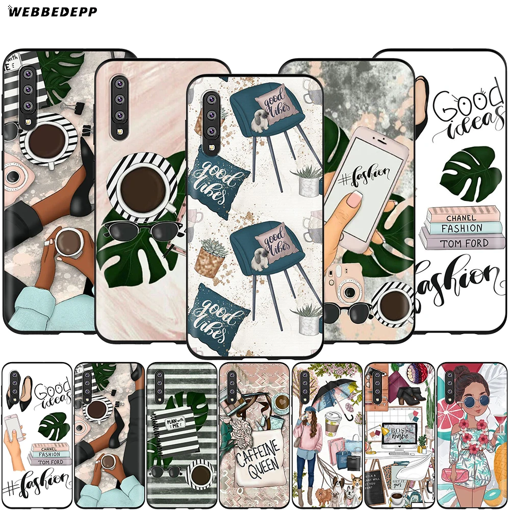 Webbedepp кофейный чехол для Samsung Galaxy A3 A5 A6 Plus A7 A8 A9 J6 M20 A10S A20S A30S A40S A50S|Бамперы| |