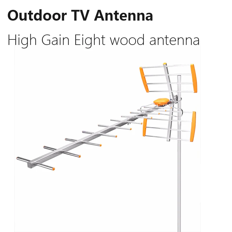 HD цифровая наружная телевизионная антенна с коаксиальным кабелем для DVBT2 tv ISDBT ATSC