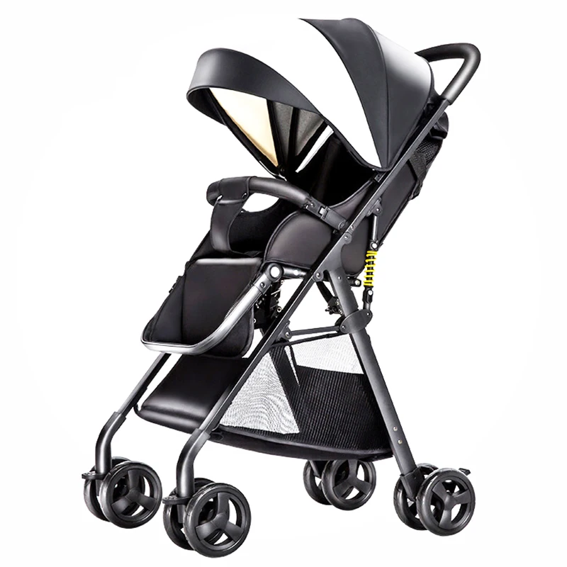 Baby Stroller Is Ultra-light, Portable, Can Sit, Lie Down, and Fold 0-3 Years Old High Landscape Stroller Baby Stroller
