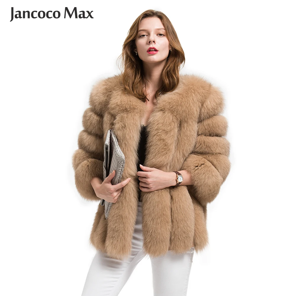 Шубы из натурального Лисьего меха женские зимние модные меховые куртки