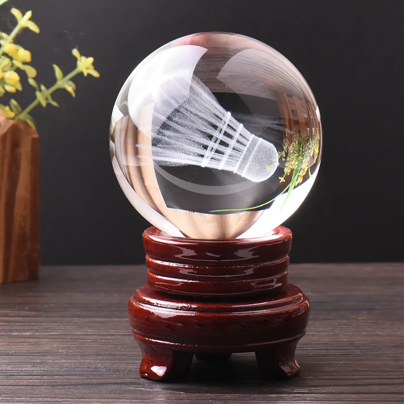 Новинка хрустальный шар 3d лазер для бадминтона спортивный призом аксессуары