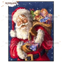 5d santa claus giving gifts diamond painting round diamond embroidery mosaic home decoration pattern diy handmade new year gift