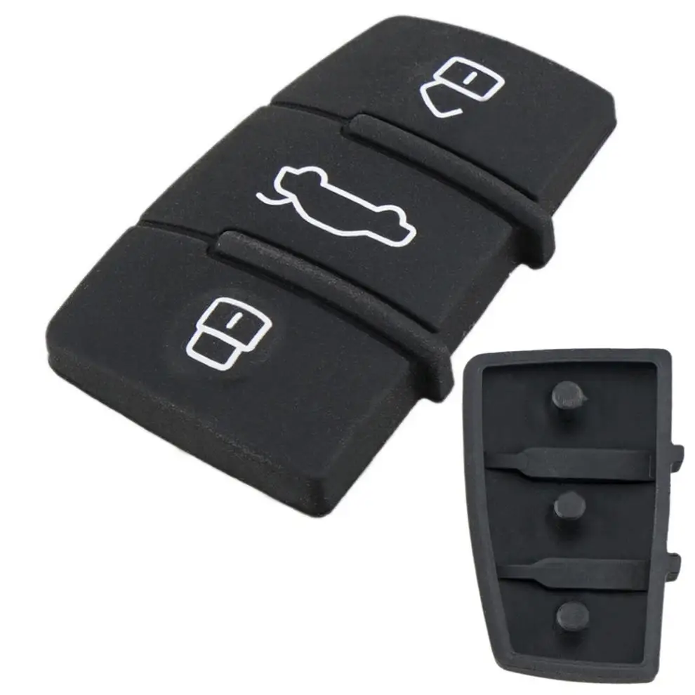 

3 Button Replacement Repair Skin Flip Folding Car Key Shell Case Rubber Pad Fit for Au-di A3 A4 A5 A6 A8 Q5 Q7 TT hot