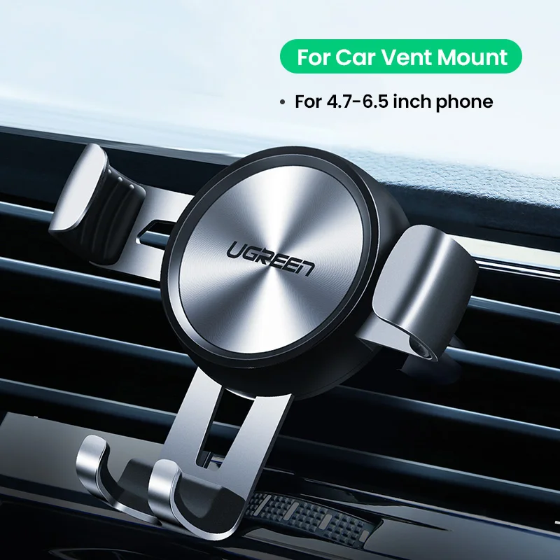 Vent Mount Gravity Автомобильный держатель для телефона Ugreen для iPhone Xs X 8 7, крепление на вентиляционное отверстие, металлическая пластина, держатель для мобильного телефона, держатель для мобильного телефона, подставка - Цвет: Vent Mount Gravity