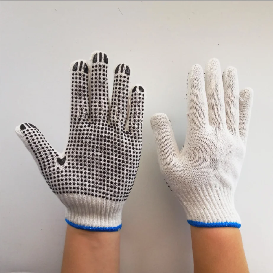 

12/24 Pairs Anti-slip Gloves Wear-resistant Breathable Manufacturing Industry Cotton Safety Working Gloves Fast Delivery