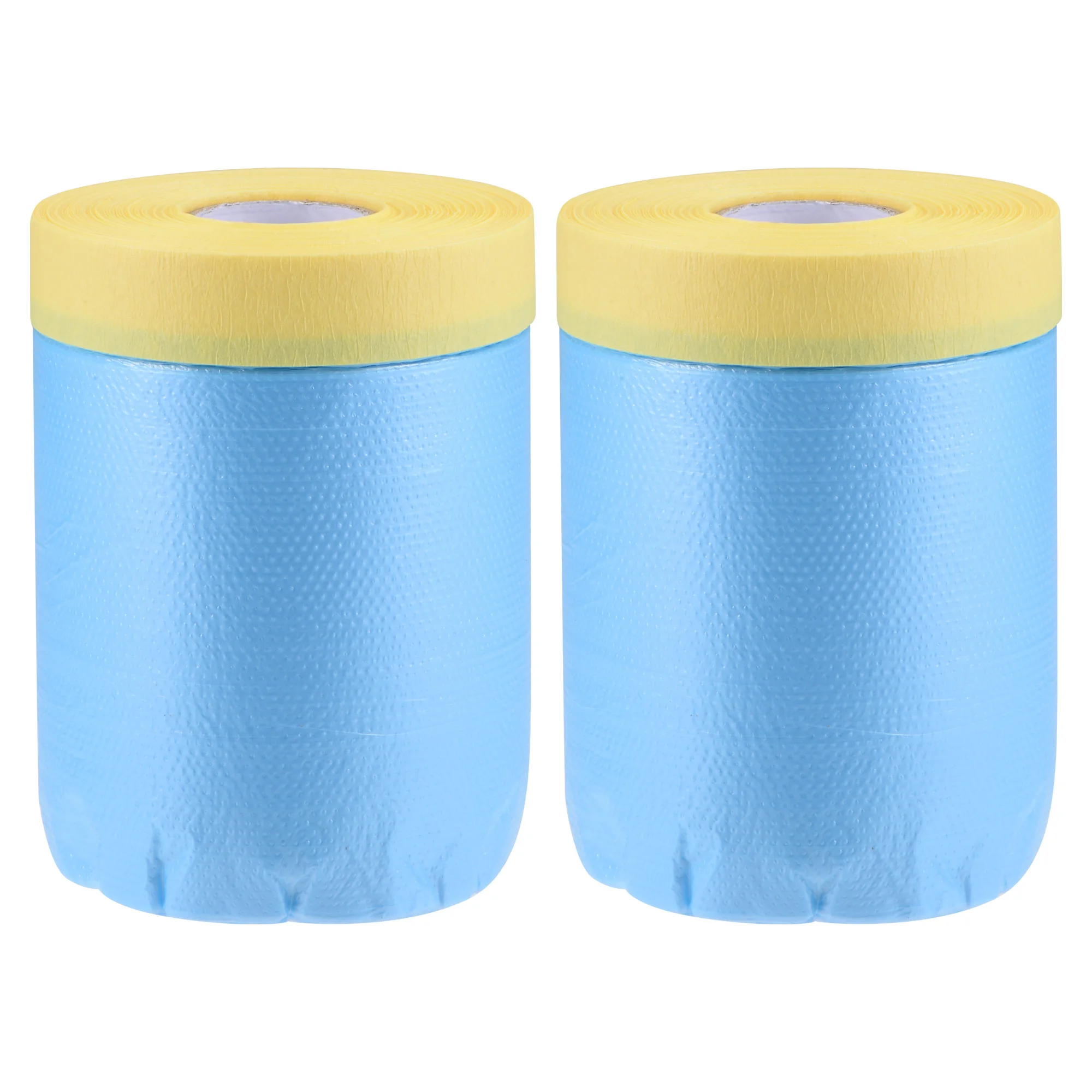 

Uxcell Pre-Taped Masking Film, 21.6 in x 82 Ft, Plastic Drop Cloth with Low-Tack Painters Tape for Painting Protection 2 Pcs