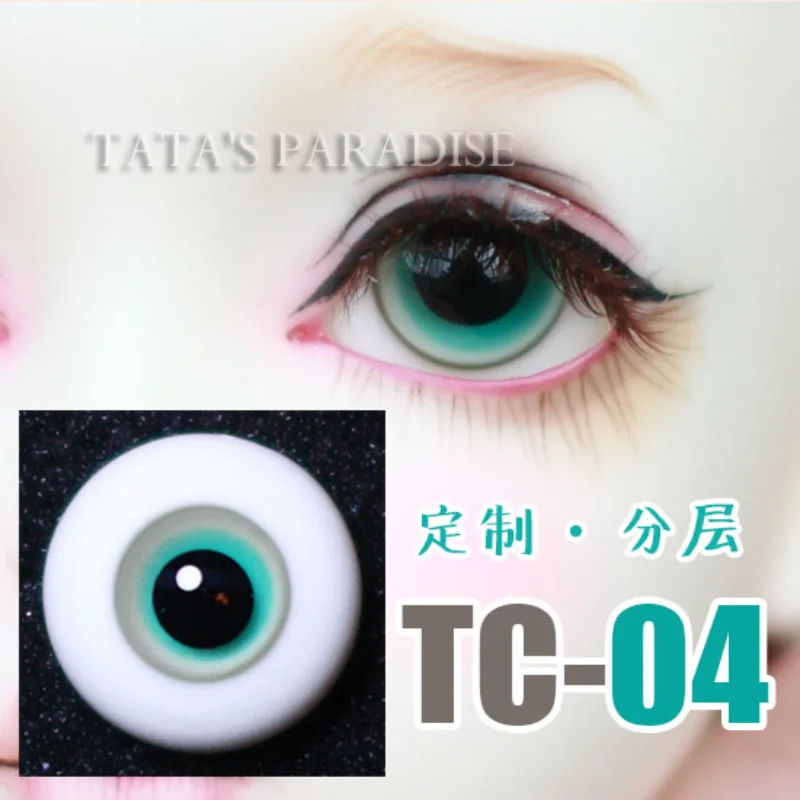 

Doll BJD eyeball green gray layered black pupil glass eyes for 1/3 1/4 1/6 BJD SD DD MSD YOSD Uncle doll eyes accessories TC-04