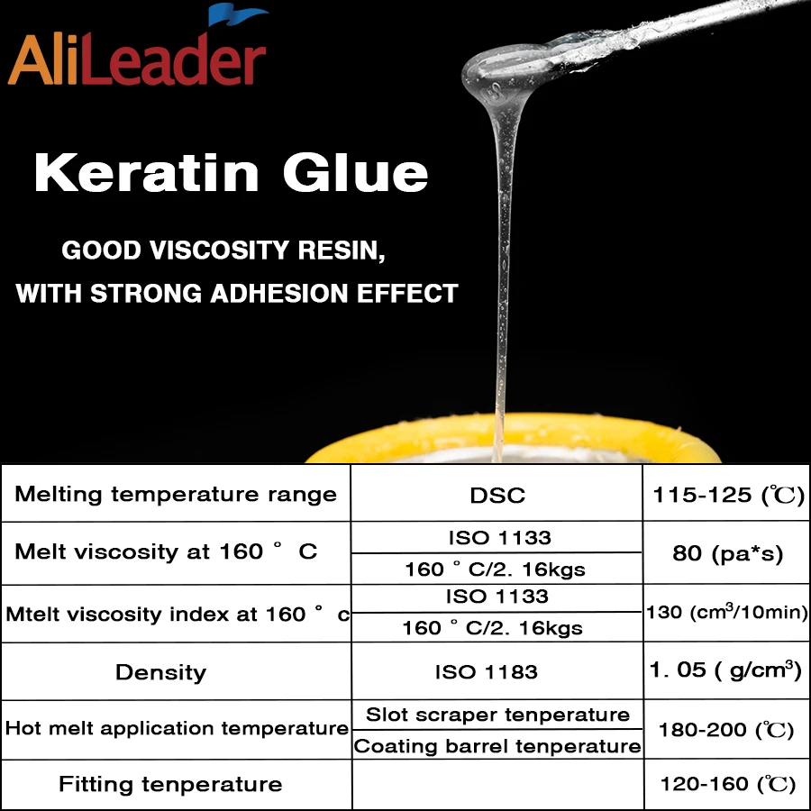 

Alileader Golden White Melting Beads Strong Sticky Hair Extension Glue Italian Keratin Sticks For Hair Extension