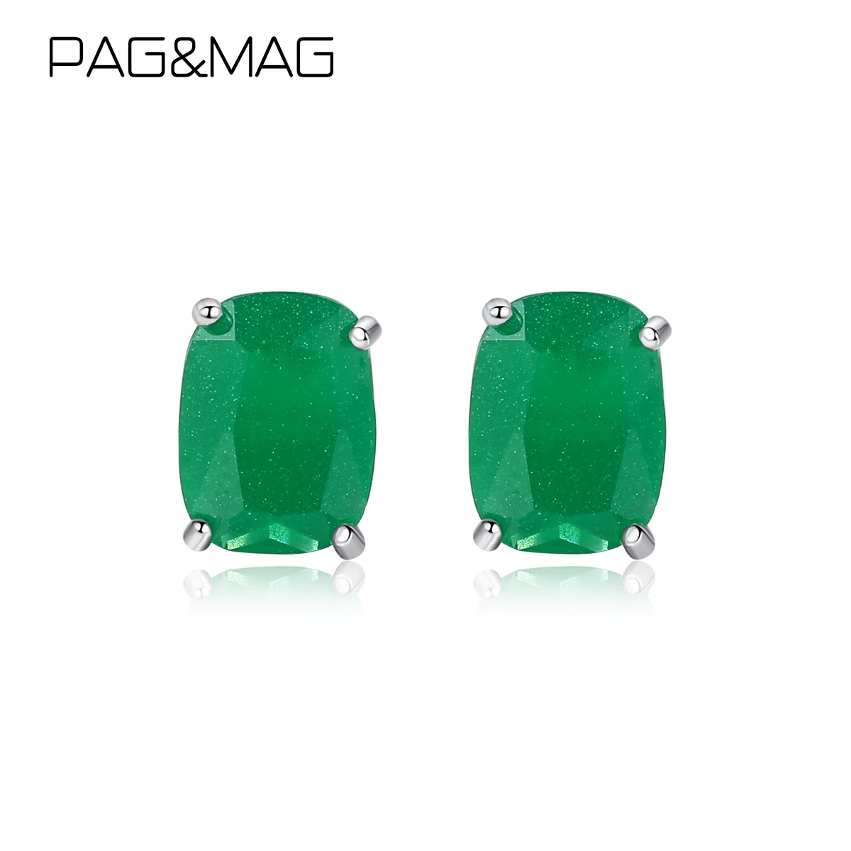 Женские серьги гвоздики PAG & MAG из настоящего серебра 925 пробы в стиле ретро с