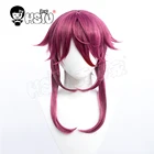 Парик для косплея росария из смешанных цветов, с длинными волосами, с шапочкой