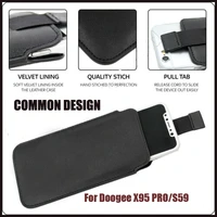 casteel pu leather case for doogee x95 pro s59 n40 pro pull tab sleeve pouch case cover