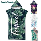 Банное полотенце из микрофибры для взрослых и детей, пляжное полотенце, банный халат, плащи с капюшоном для бассейна, спортзала, фитнеса