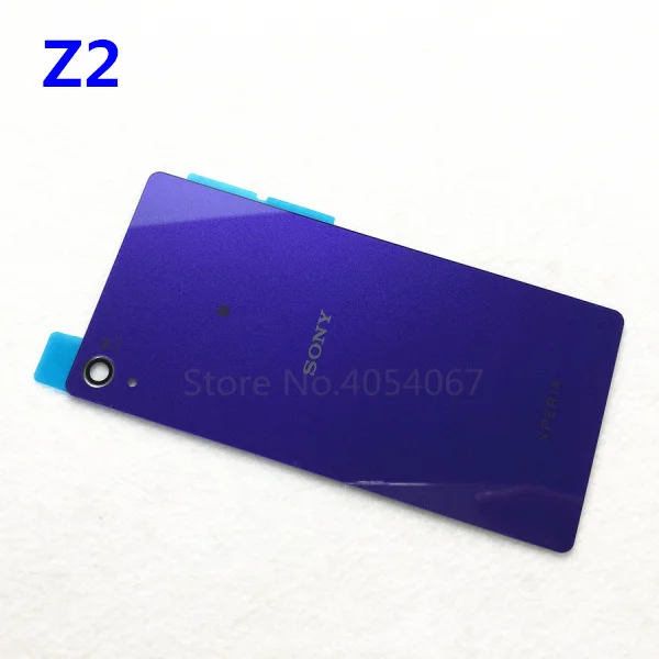 Для Sony Xperia Z2 D6543 L50W D6503 Задняя стеклянная крышка батарейного отсека Замена стеклянного корпуса+ NFC антенна - Цвет: Z2 purple