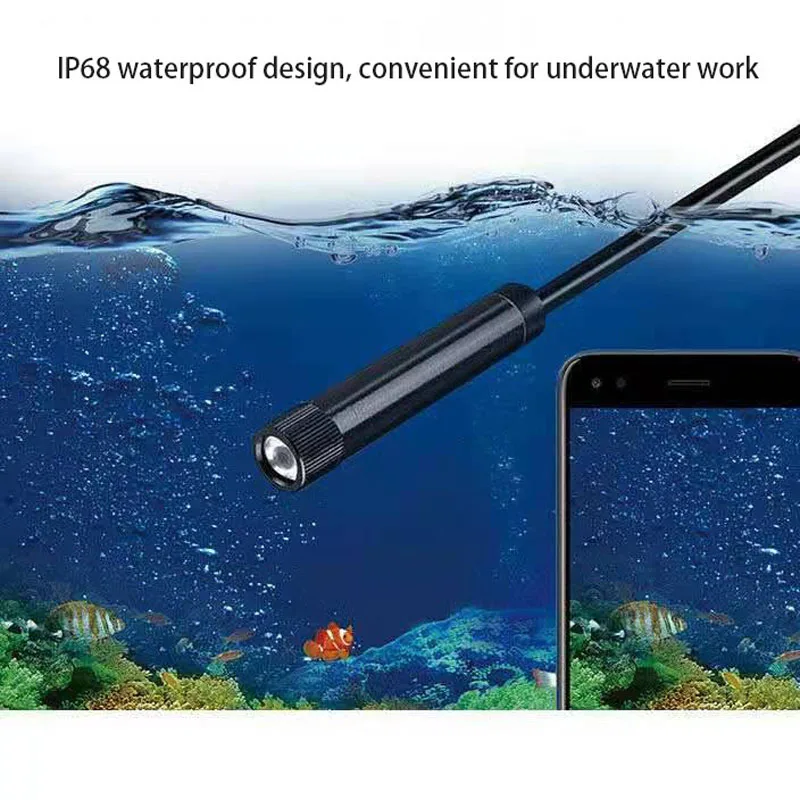 20m HD Fish Finder 8mm Usb Endoscope Winter Underwater Ice Visual Fishing Hunting Camera 6 Led for Android Type c Smartphone |
