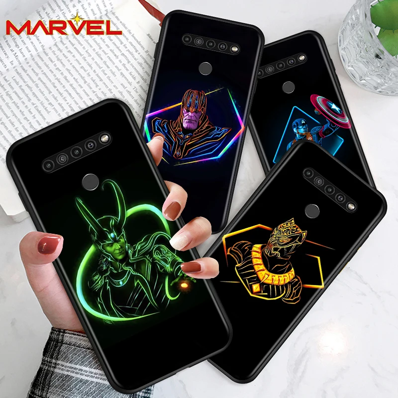 

Marvel hero color for LG G8 G8S G8X V30 V35 V40 V50 V60 ThinQ Q60 K40 K50 K51 K61 K71 K92 K62 Soft Black Phone Case