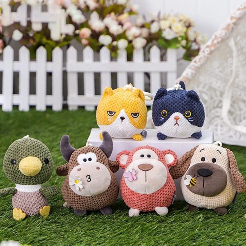 

1Pcs Genuine Plush Little Animal Doll Small Bag Pendant Keychain Cute Plush Toy