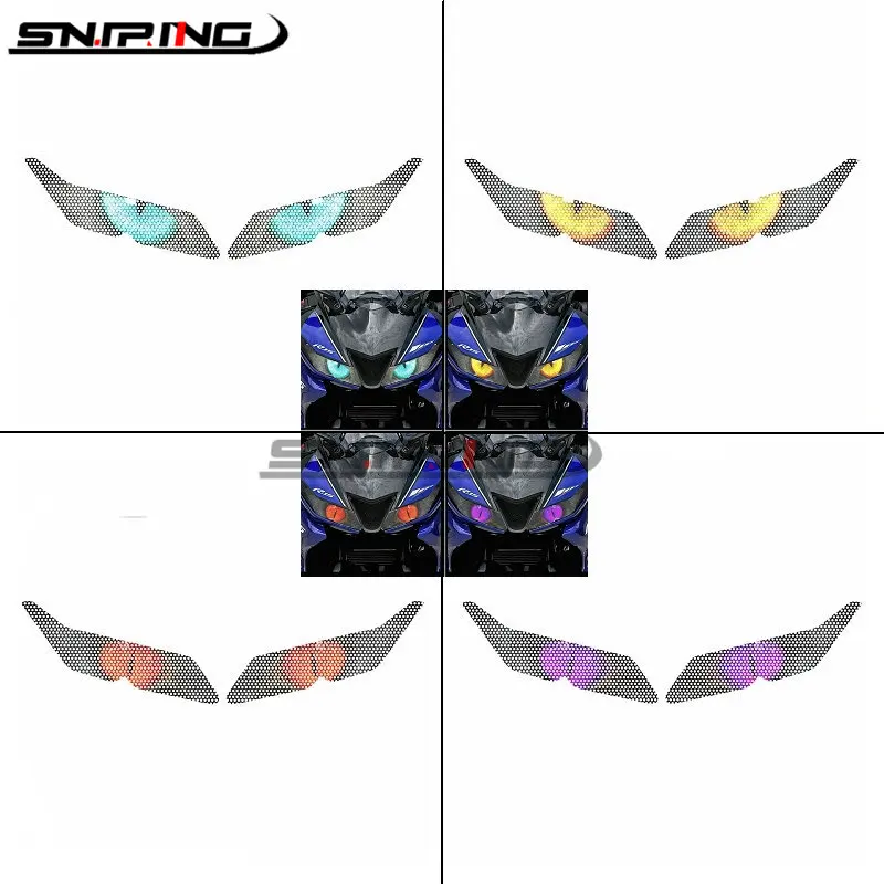 

For Yamaha YZF-R15 2017-2019 motorcycle headlight eye protection film headlight sticker decal decorative paper
