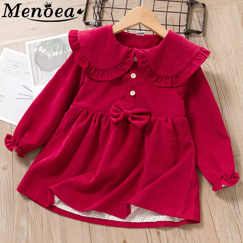 Menoea/детская одежда Коллекция 2020 года Однотонные костюмы с бантом для