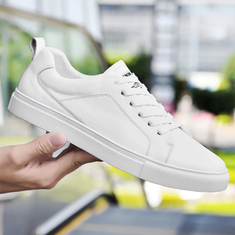 

Мужские классические кроссовки, осенне-зимние кроссовки из натуральной кожи, белые дышащие универсальные повседневные мужские туфли, 2021