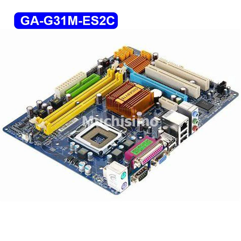 Разъем LGA 775 DDR2 GIGABYTE GA-G31M-ES2C настольная материнская плата G31 разъем LGA 775 для Core 2 DDR2 4G Micro ATX оригинальная материнская плата