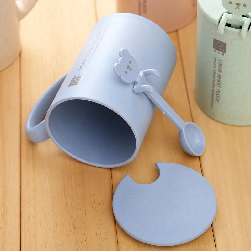 1 шт. кофейная кружка чайная чашка с ложкой из пшеничной соломы кружки