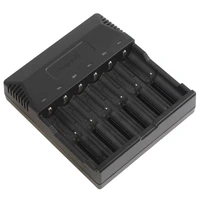 trustfire 6 slots smart charger with 6 indicator led for aa aaa 18650 18500 18350 17670 16340 14650 14500 10440 lithium battery