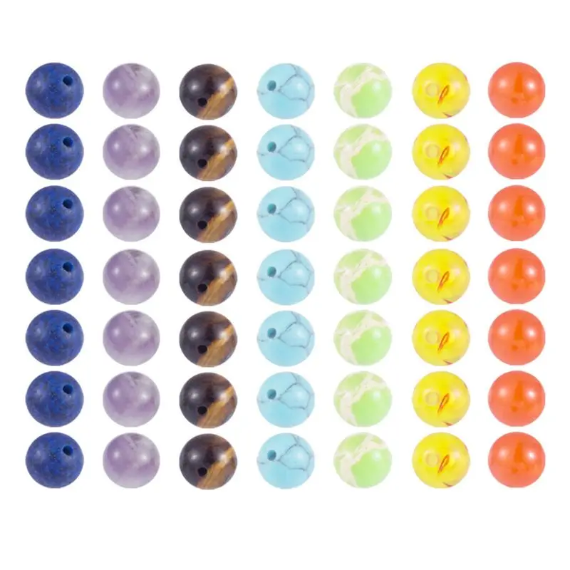 

Lava Beads Crystal String Mixed Color Box Set Loose Beads for DIY Jewelry Making W0YA